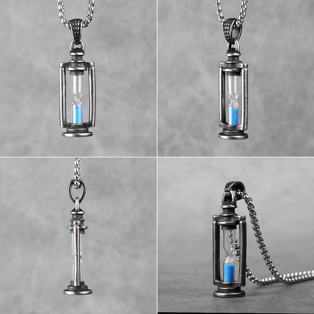 PENDRA Hourglass Steel Necklace
