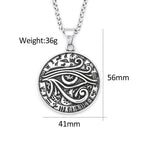 PENDRA Horus 316L Stainless Steel Eye of Horus Necklace