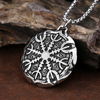 PENDRA Compassviking Stainless Steel Viking Compass Necklace