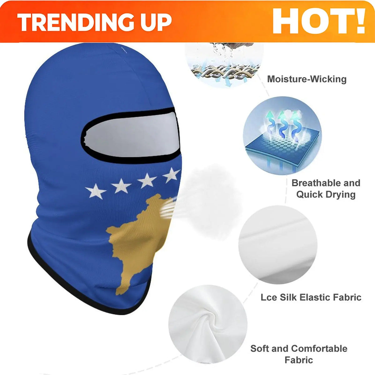 PENDRA Flag Kosovo Sunscreen Mask