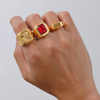 PENDRA Ethnic Round Steel Ring
