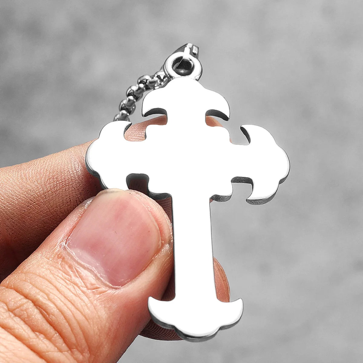 PENDRA Religion Cross Steel Necklace