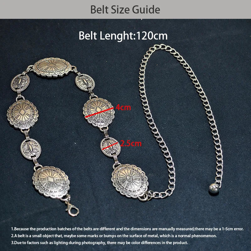 Silver Retro Waist Chain Accessory Metal Chain Belt Women's New Summer Versatile Match Skirts Pants Thin Leather Belt Trendy