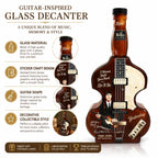 Paul McCartney The Beatles Glass Whiskey Decanter 350ml Guitar Shape Sticker Craft Liquor Bottle Music Fan Collection Gift