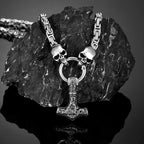 PENDRA Thor Hammer Norse Steel Necklace