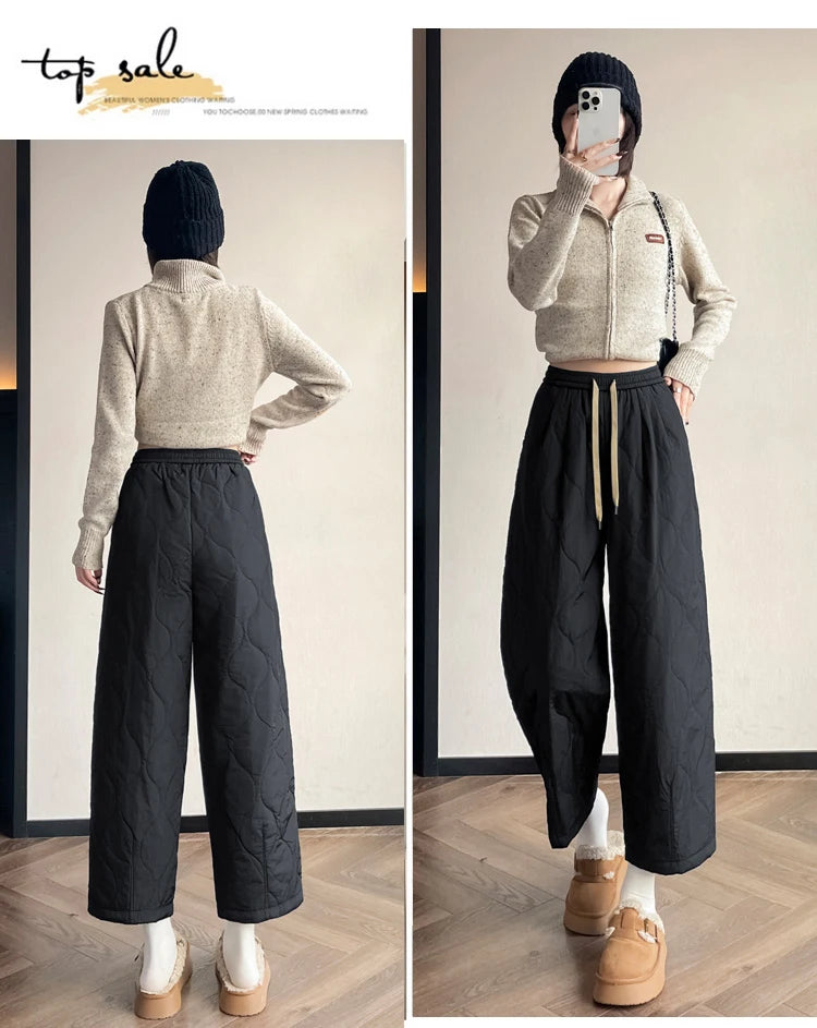 PENDRA Thick Cotton Wide Pants