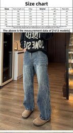 Washed Cracked Jeans Men's Spring 2026 American High Street Pants Slim Pants Mens Clothing Baggy Cowboy Man Pants baggy jeans