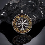 PENDRA Rune Compass Leather Necklace