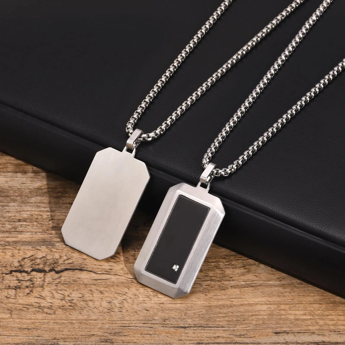 Stylish Mens Pendant Necklace,Stainless Steel Dog Tag Necklaces,Trendy Jewelry Gifts for Husband Father Son BBF