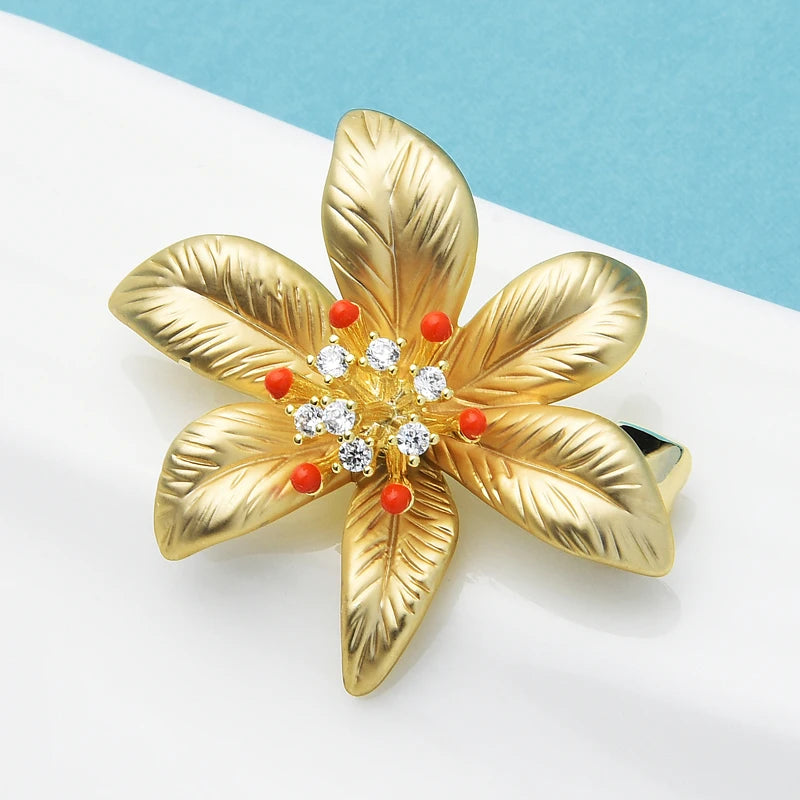PENDRA Gardenia Floral & Animal Brooch Collection