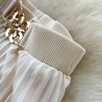Korean version light mature style high waisted pleated wide leg pants women's spring commuting loose high-end fashion pants