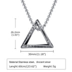 PENDRA Triangle Viking Pendant Necklace