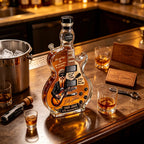 Billy Gibbons Guitar Glass Whiskey Decanter 1969-2026 Anniversary Decorative Liquor Bottle Music Lover Gift