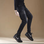 High-end Classic Washed Fashion Stretch Slim Black Mans Korean Style Streetwear Hip-hop Cowboy Jeans Luxury Casual Pants for Men