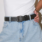PENDRA Noraene Rivet Studded Designer Hollow Belt