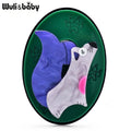 PENDRA Acrylic Mobable Squirrel Round Brooch