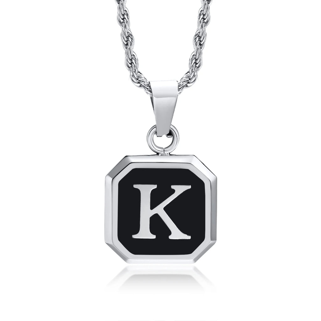 PENDRA Square Twisted Pendant Necklace