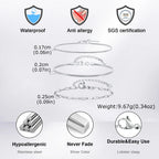 1/2/3pcs Chain Bracelet for Men Women,Stainless Steel Twisted Rope Cuban Chain Wristband,Hip Hop Minimalist Jewelry Gift