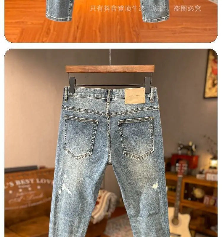 PENDRA Korean Cargo Paint Jeans