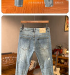 PENDRA Korean Cargo Paint Jeans