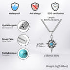 Vintage Viking Celtic Knot Necklace for Men,Stailess Steel Natural Stone Necklace,Punk Healing Jewelry Gift