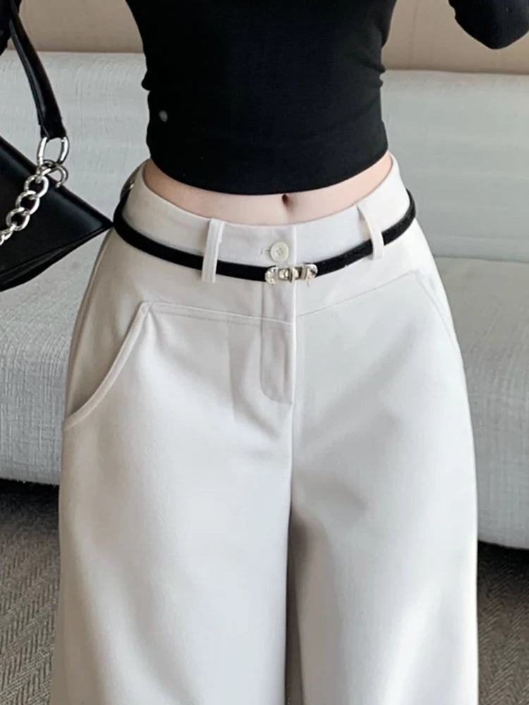 PENDRA Woolen Waisted Loose Pants