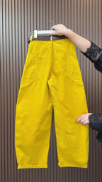 PENDRA Curved Cut Woolen Wide Leg Pants