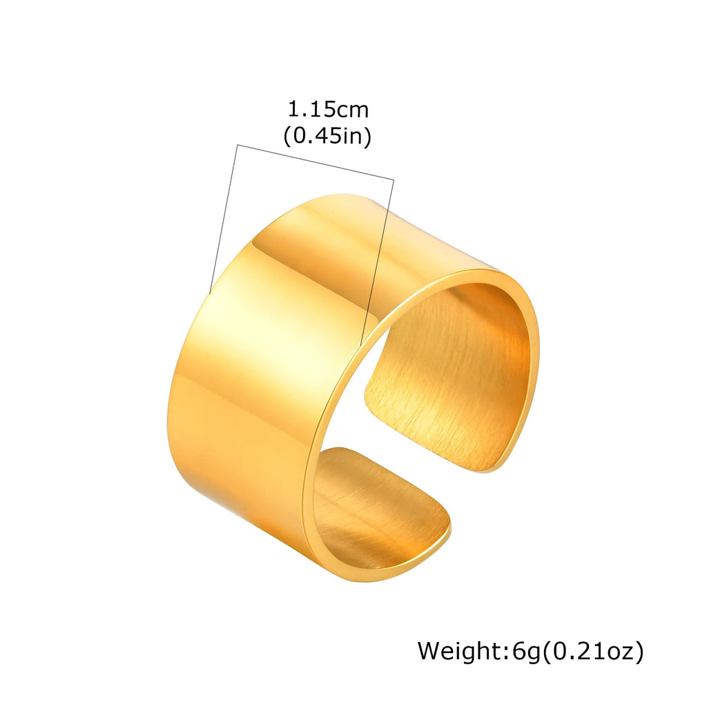 PENDRA Bend High Polished Steel Ring