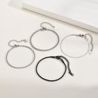 PENDRA Cuban Silver 4Pcs Bracelet