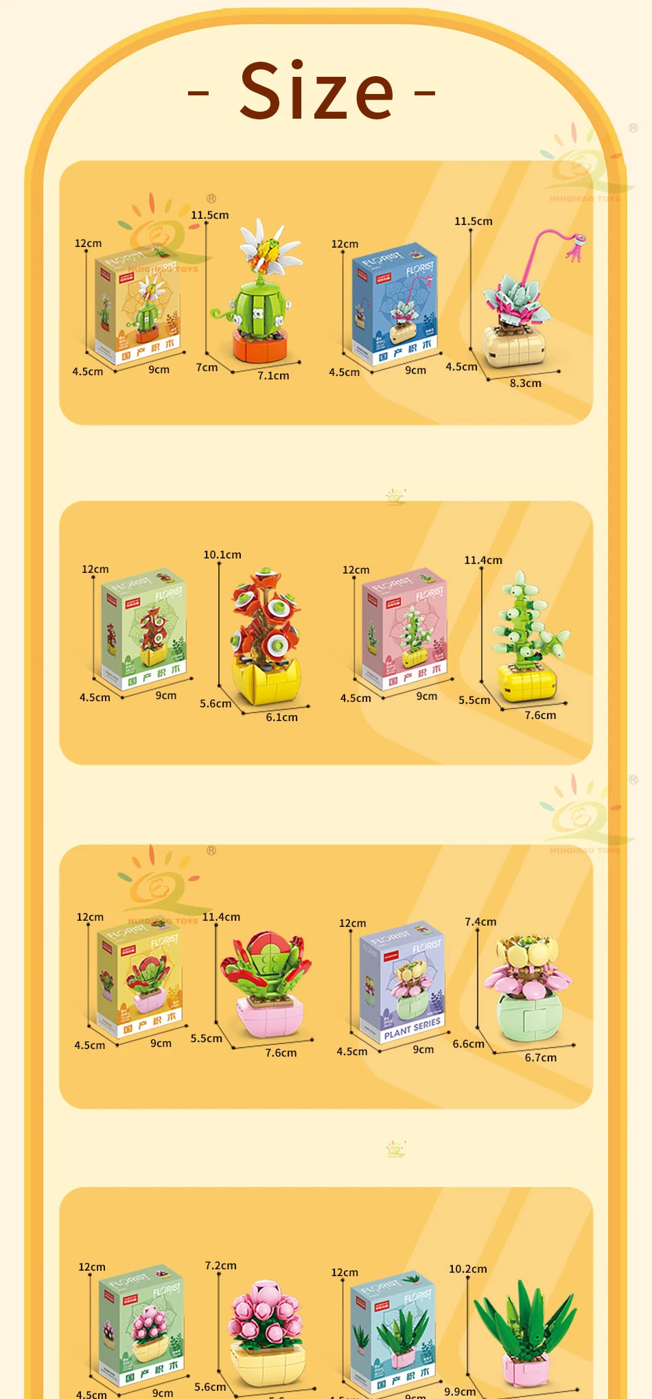 PENDRA Succulent Potted Floral Building Set