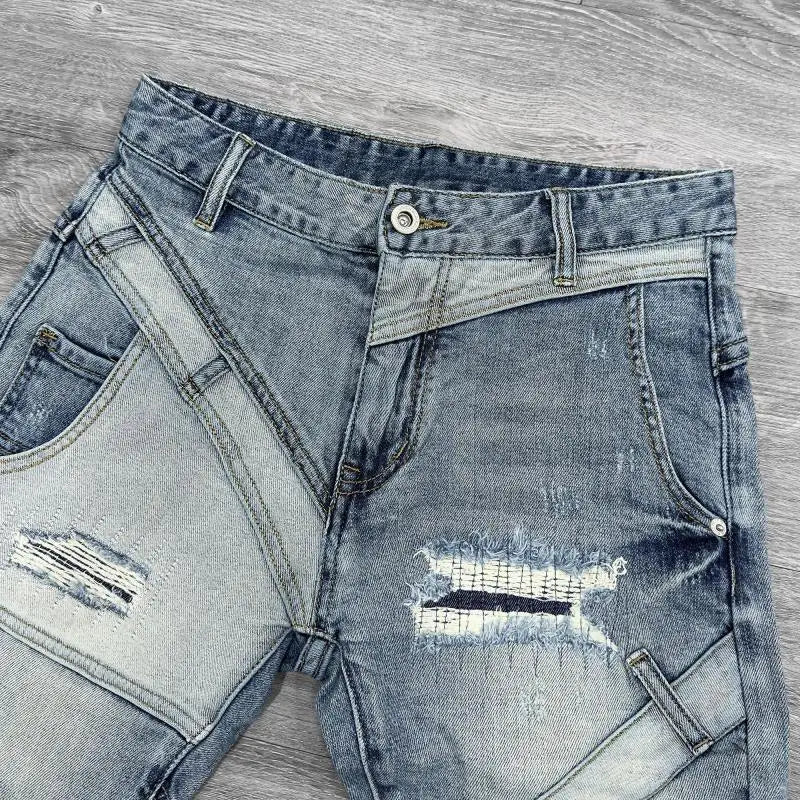 PENDRA Spliced Knee Length Shorts