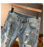 PENDRA Korean Cargo Paint Jeans