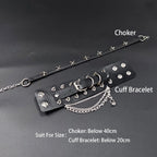 PENDRA Koraine Leather Black Skull Gothic Belt