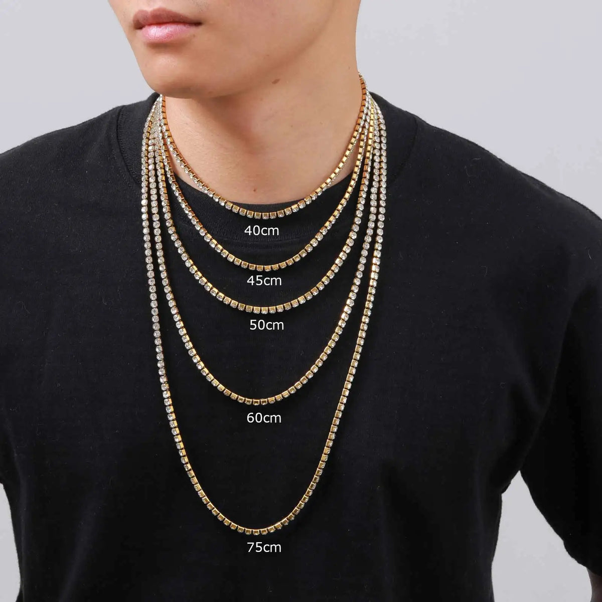PENDRA Zircon Tennis Chain Necklace