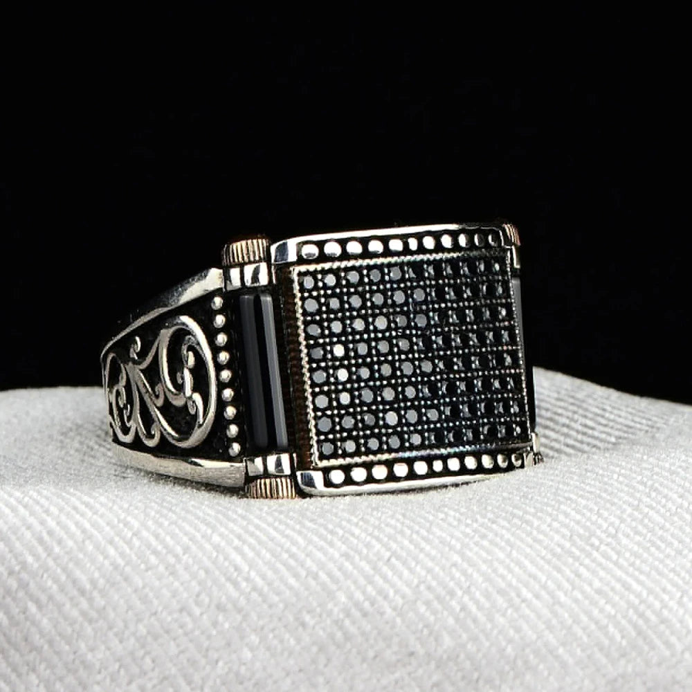 PENDRA Marcasite Black Ring
