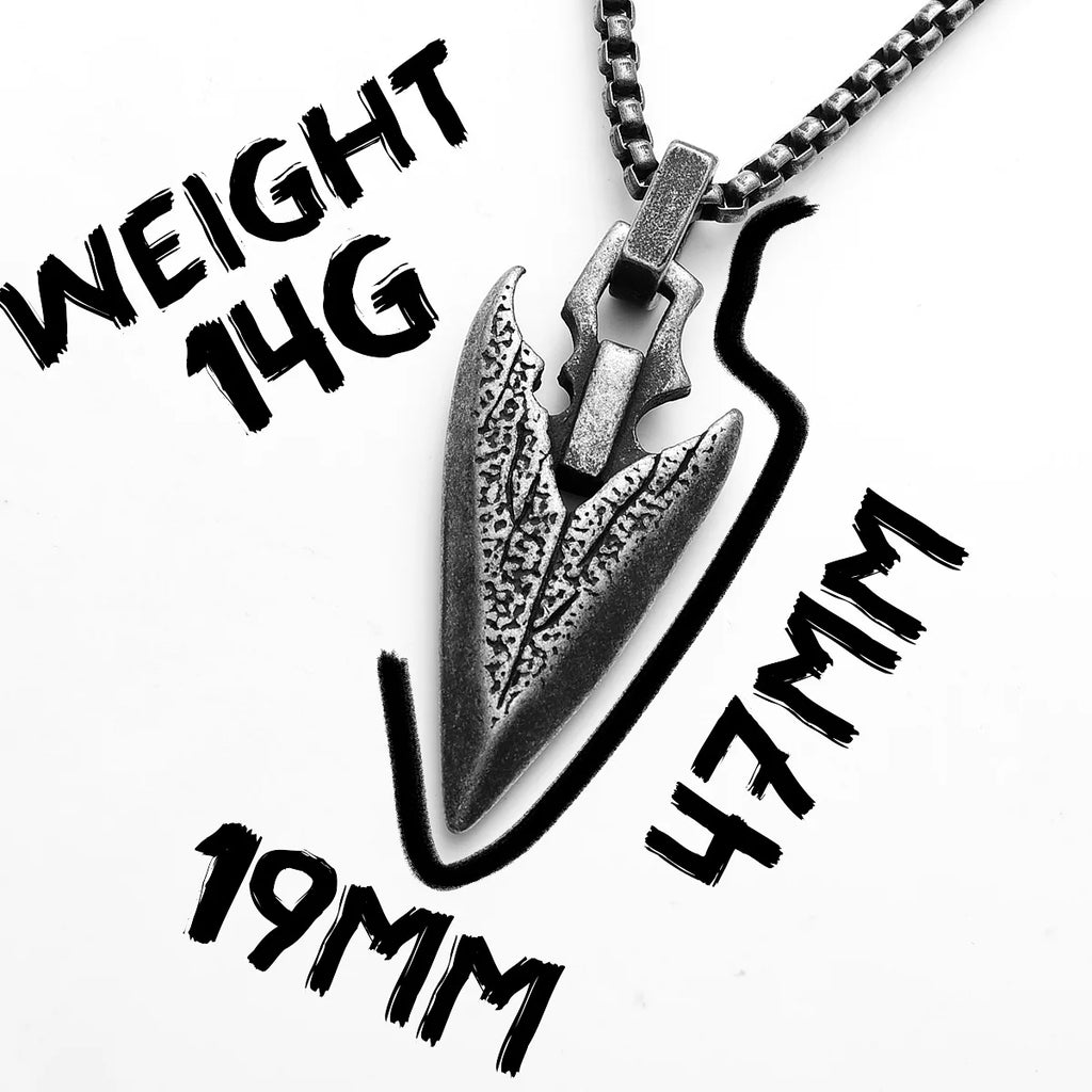 PENDRA Arrow Texture Steel Necklace