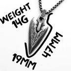 PENDRA Arrow Texture Steel Necklace