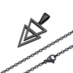 PENDRA Triangle Hollow Pendant Necklace