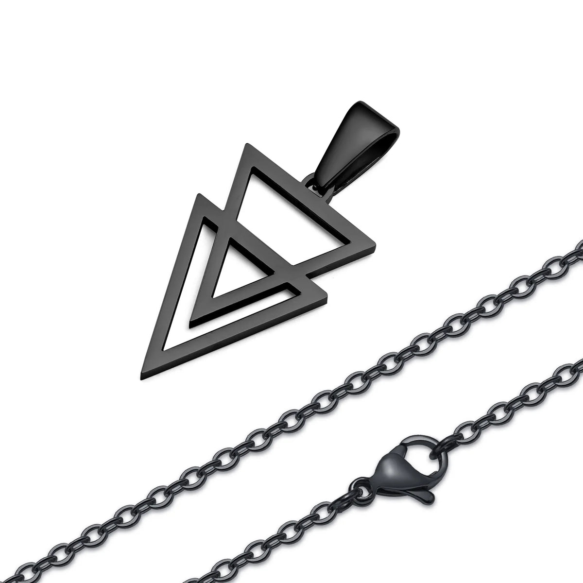 PENDRA Triangle Hollow Pendant Necklace