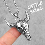 PENDRA Cattle Skull Boyfriend Steel Necklace