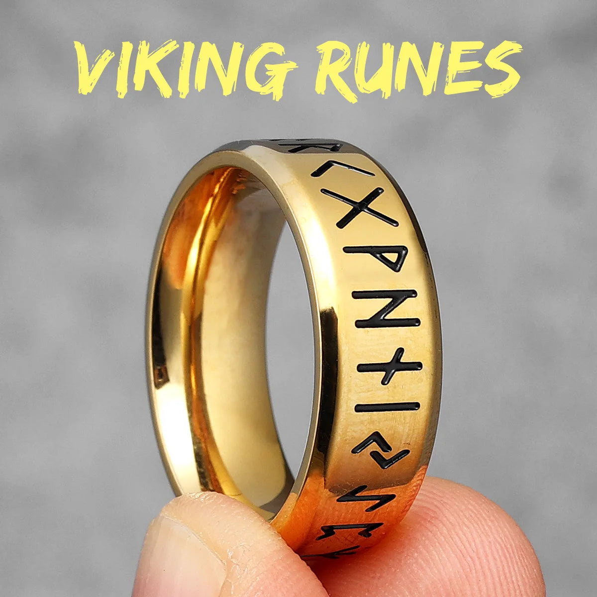 Vintage Nordic Viking Runes Celtic Knot Series Stainless Steel Womens Mens Rings Punk Biker Jewelry Creativity Gift Wholesale