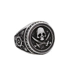 PENDRA Piratefang Double Knife Skull Ring