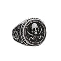 PENDRA Piratefang Double Knife Skull Ring