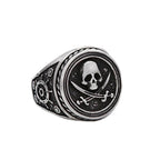 PENDRA Piratefang Double Knife Skull Ring