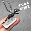 Skull Knife Simple Men Necklaces Stainless Steel Pendant Chain Women Punk Fashion Jewelry New In Accessories Gifts Wholesale