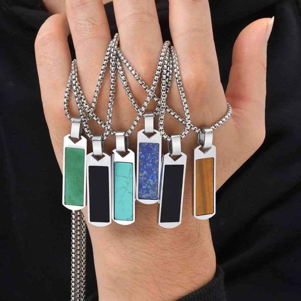PENDRA Stone Natural Pendant Necklace