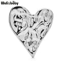 PENDRA Big Stainless Steel Heart Brooch