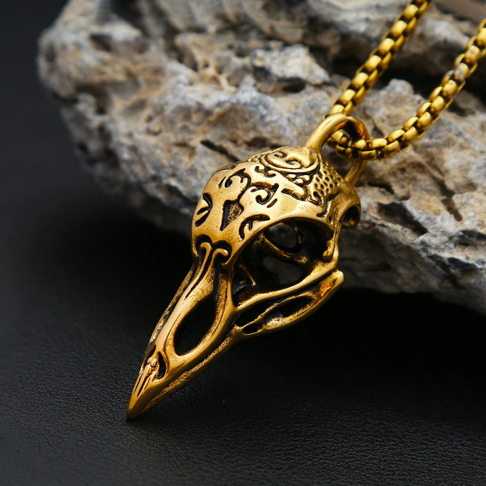 PENDRA Ravenskull 316L Stainless Steel Raven Skull Pendant