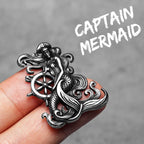 Mermaid Rudder Sailor Men Necklaces Stainless Steel Pendant Chain Women Fashion Jewelry Punk New In Accessories Gifts Wholesale