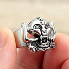 PENDRA Skullbiker Ethnic Skull Biker Ring